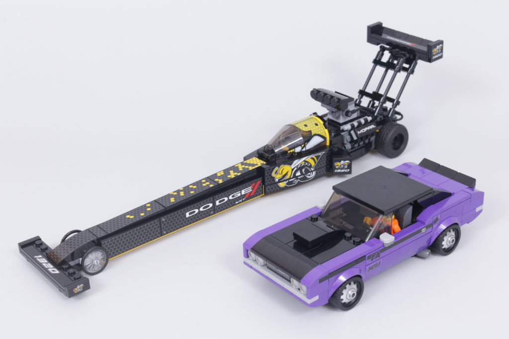 LEGO Speed Champions 76904 Mopar DodgeSRT Top Fuel Dragster and 1970 Dodge Challenger TA review 2