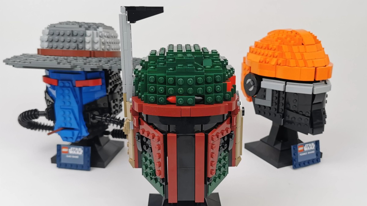 We need these fan-made LEGO Star Wars: The Book of Boba Fett helmets