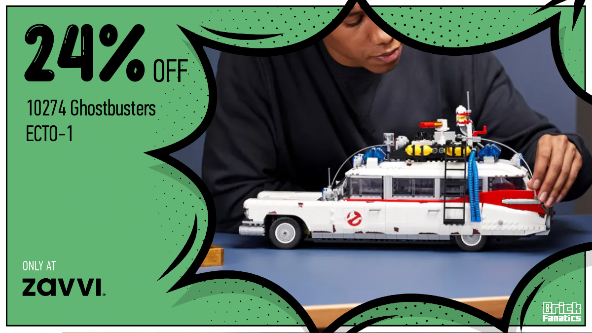 Who ya gonna call? Zavvi! With 24% off LEGO Icons 10274 Ghostbusters ECTO-1