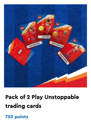LEGO Play Unstoppable motion trading cards