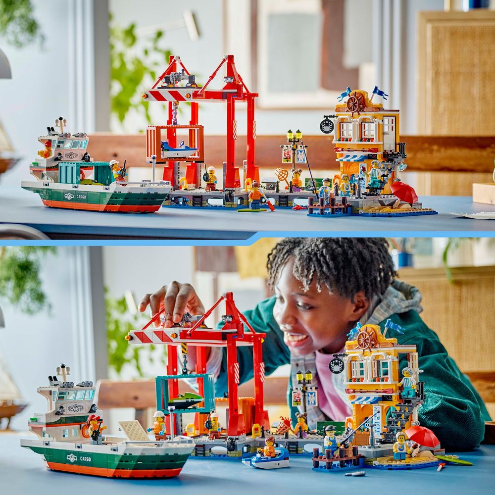 LEGO City 60422 Seaside Harbour with Cargo Ship 2