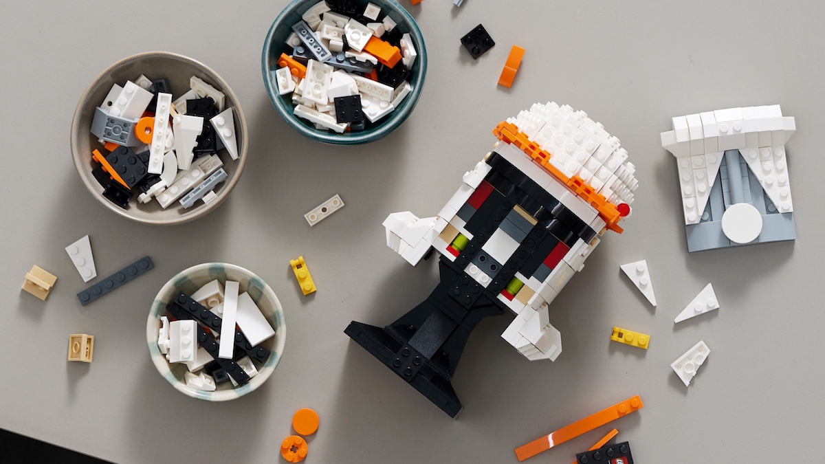 Here's what a full LEGO helmet collection looks like