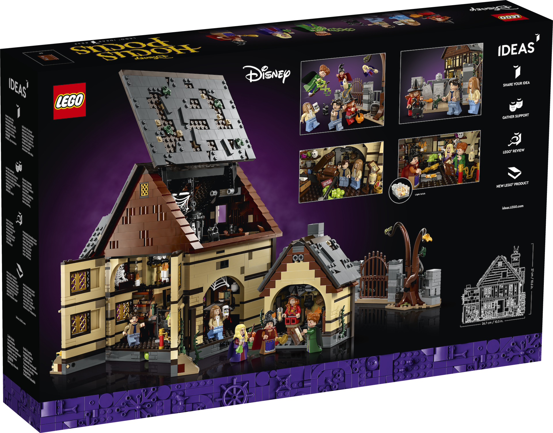 LEGO Ideas 21341 Hocus Pocus The Sanderson Sisters Cottage box 2