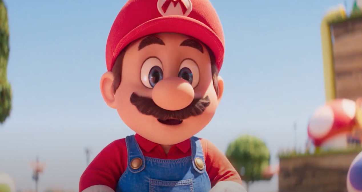 The Super Mario Bros. Movie clip links to multiple LEGO sets