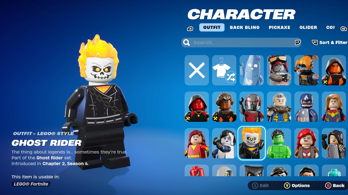 Five new Marvel minifigures now available in LEGO Fortnite