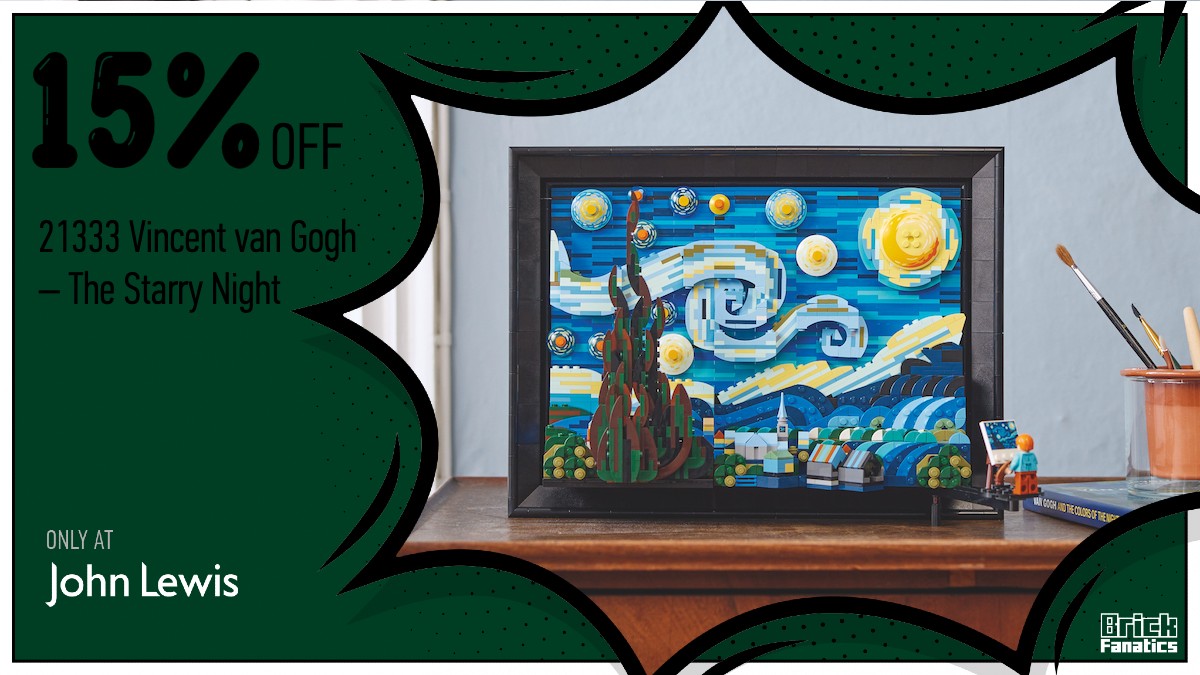 Score 15% off LEGO Ideas 21333 Vincent van Gogh – The Starry Night