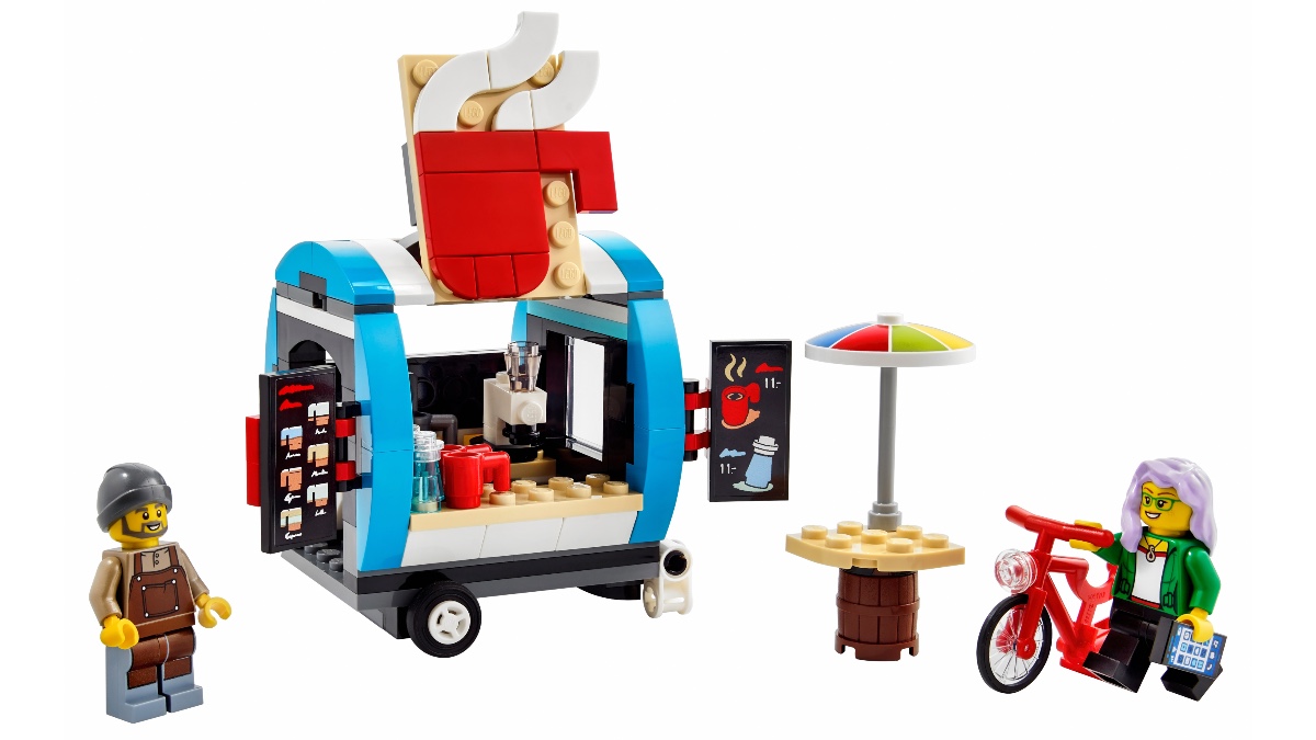 Closer look at LEGO Creator 40488 Coffee Cart GWP