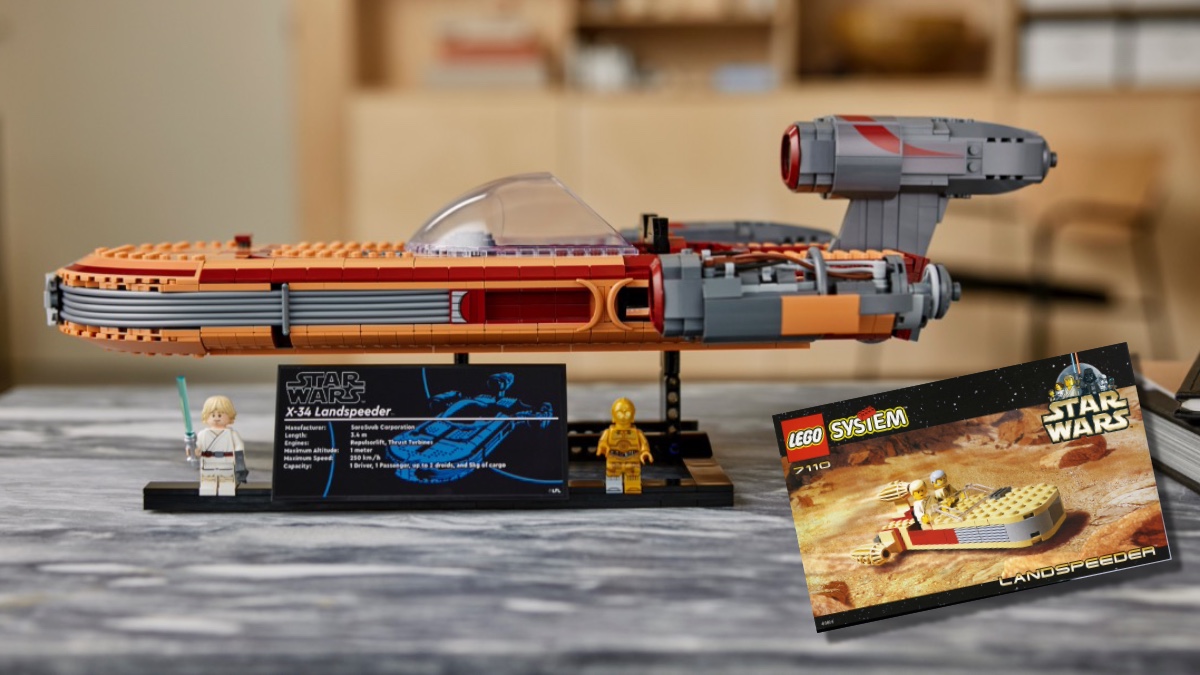 The LEGO Star Wars UCS Landspeeder once looked more like the 1999 version