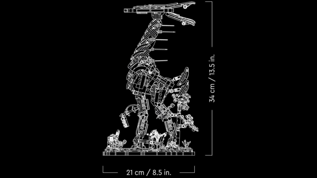 LEGO for adults 76989 Horizon Forbidden West Tallneck measurements 1024x575