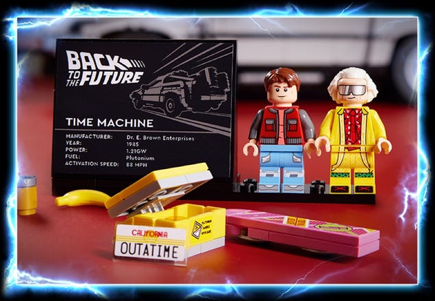 10300 Back to the Future Time Machine minifigures