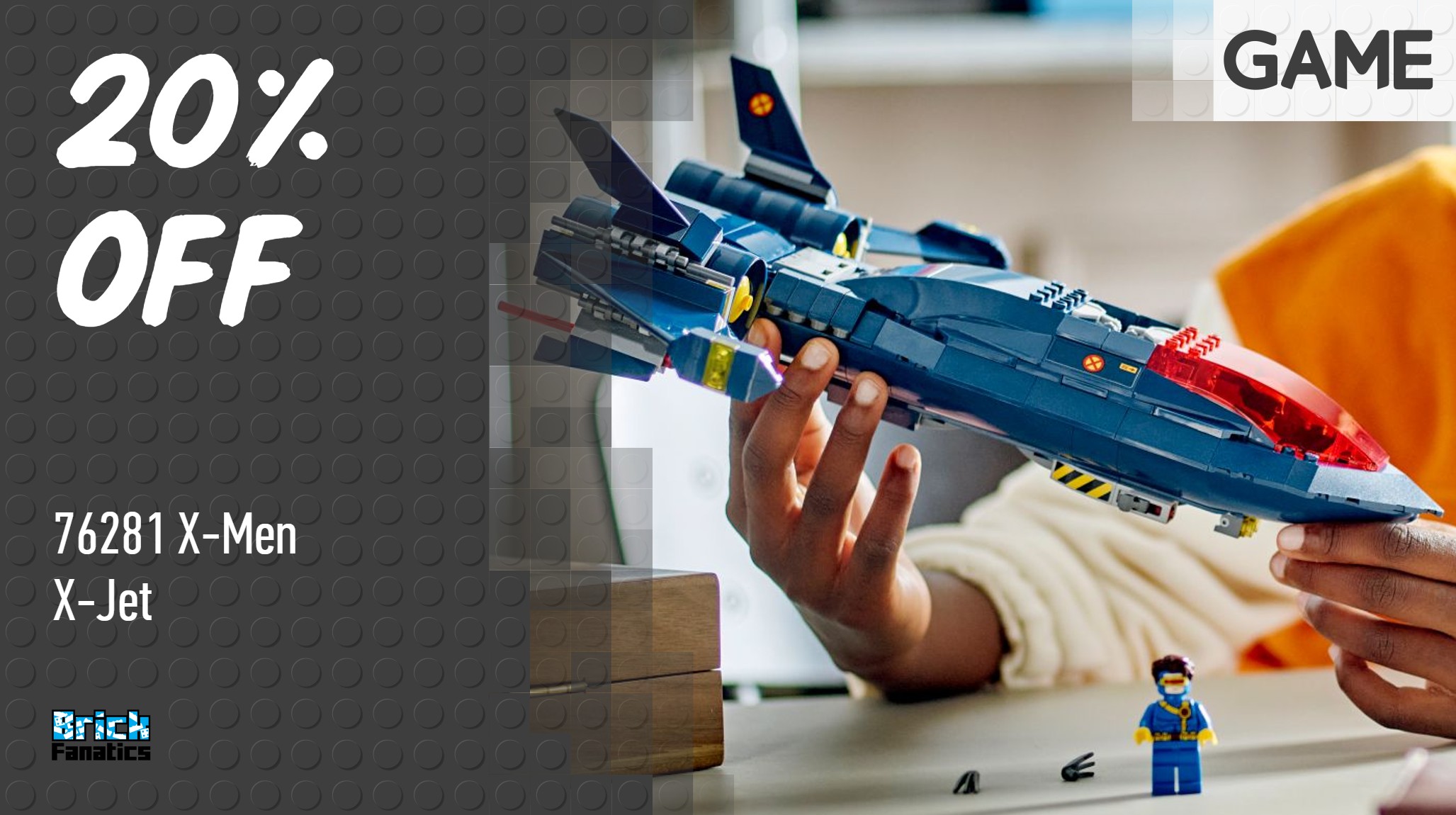 Lowest price yet still available on LEGO Marvel X-Men X-Jet
