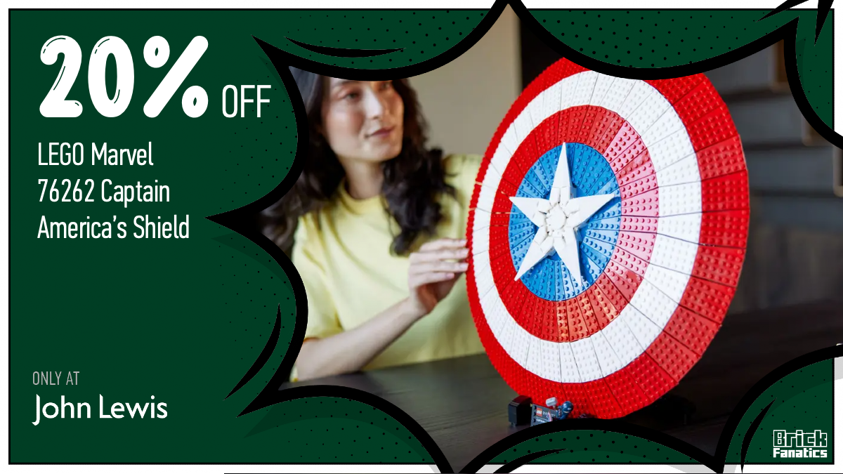 Avengers assemble for 20% off LEGO Marvel 76262 Captain America’s Shield