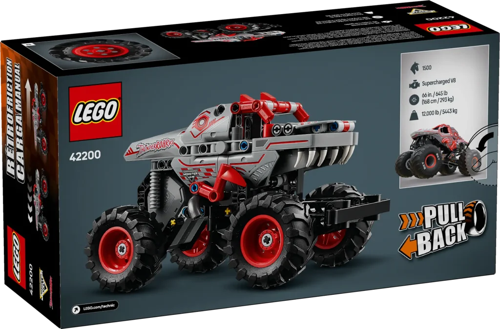 LEGO Technic 42200 Monster Jam ThunderROARus Pull Back 2 1024x674