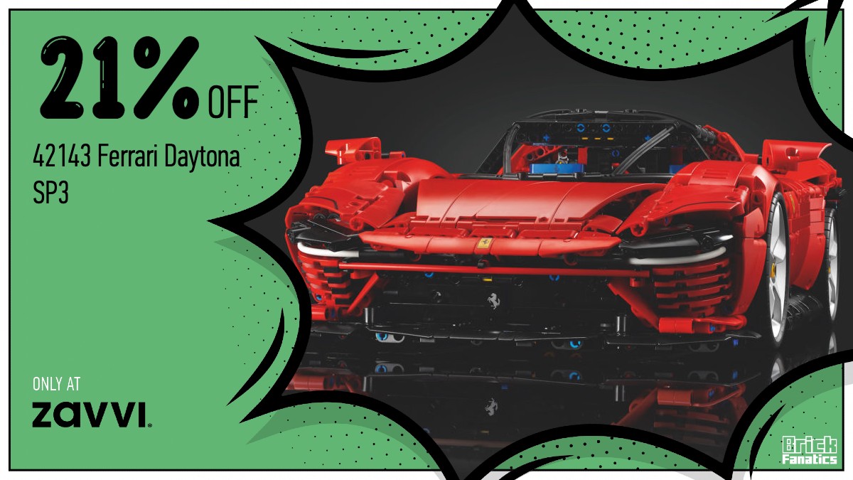 Zoom over to Zavvi for 21% off LEGO Technic 42143 Ferrari Daytona SP3