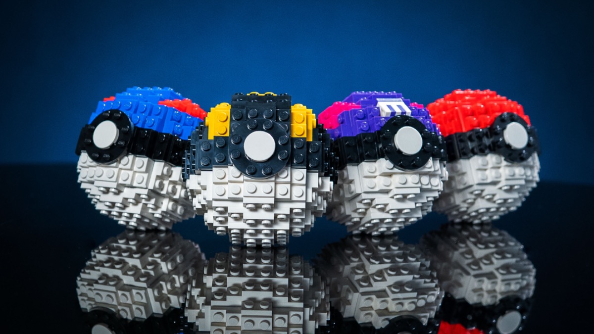 Win three life-sized LEGO Pokémon Poké Balls with Bricker Builds