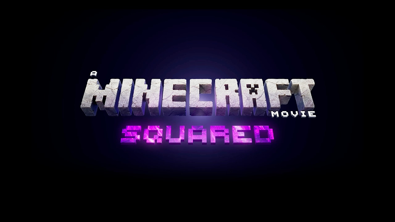 a minecraft movie squared logo
